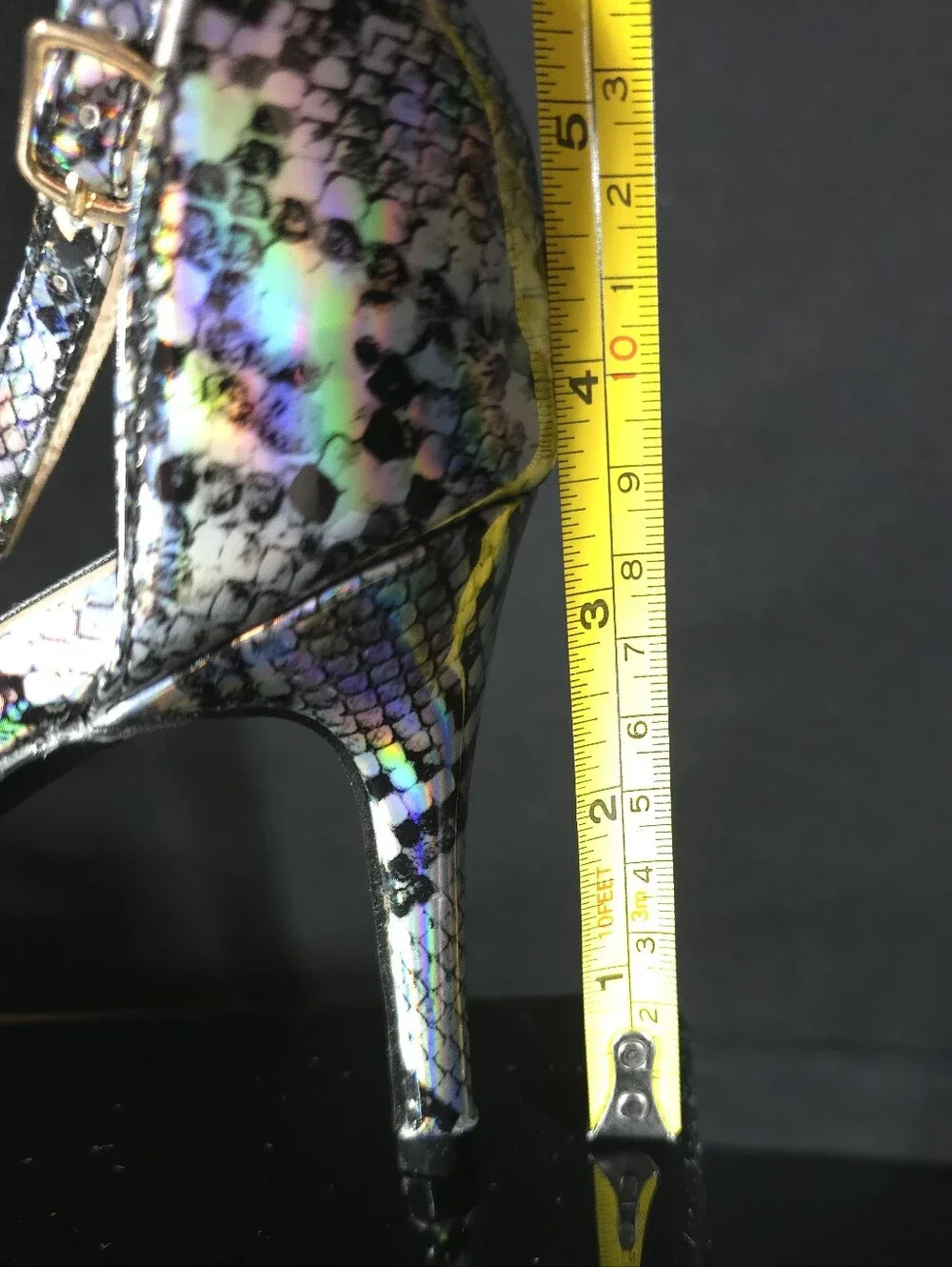 Unilady Holographic Snakeskin High Heel Sandals – Size 10 – New in Box